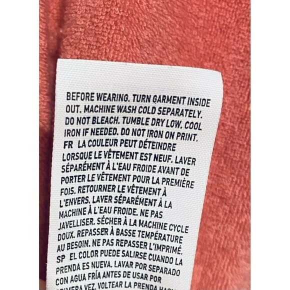 American Eagle Soft Sexy Terry Sweatshirt Womens Pink Ombre Boho Medium - Picture 8 of 9
